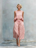 Women's Linen-Blend Sleeveless Two Piece Set with Ruffled Detailing by FitiqueFit