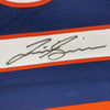 Framed Autographed/Signed Justin Simmons 35x39 Denver Blue Football Jersey PSA/DNA COA
