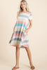 Striped Short Sleeve Dress with Pockets For Women – Casual Striped Dress, Comfortable Short Sleeve Dress, Pocketed Striped Dress, Versatile Striped Dress, Relaxed Fit Dress, Effortless Striped Dress, Chic Short Sleeve Dress by Stevvex