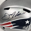 Autographed/Signed Julian Edelman New England Patriots Full Size FS F/S Replica Football Helmet Beckett BAS COA