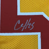 Autographed/Signed Clyde Edwards-Helaire Kansas City Yellow Football Jersey Beckett BAS COA