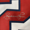 Framed Autographed/Signed Andruw Jones 35x39 Atlanta White Baseball Jersey JSA COA by Hall of Fame Sports Memorabilia