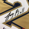 Framed Autographed/Signed Lonzo Ball 35x39 New Orleans White Basketball Jersey Beckett BAS COA