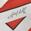 Framed Autographed/Signed Nick Chubb 35x39 Cleveland Orange Football Jersey JSA COA
