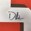 Framed Autographed/Signed David Njoku 35x39 Cleveland Orange Football Jersey PSA/DNA COA