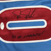 Framed Autographed/Signed Darren Daulton 35x39 Philadelphia Retro Blue Baseball Jersey JSA COA