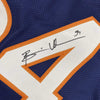 Framed Autographed/Signed Brian Urlacher 35x39 Chicago Bears Blue Football Jersey Beckett BAS COA by Hall of Fame Sports Memorabilia