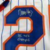 Framed Autographed/Signed Danny Heep 35x39 86 WS Champs New York Pinstripe Baseball Jersey JSA COA by Hall of Fame Sports Memorabilia