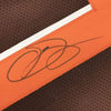 Framed Autographed/Signed Odell Beckham Jr. 35x39 Cleveland Brown Football Jersey JSA COA