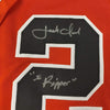 Framed Autographed/Signed Jack Clark The Ripper 35x39 San Francisco Orange Baseball Jersey JSA COA