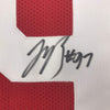 Framed Autographed/Signed Joey Bosa 35x39 Ohio State Red College Football Jersey Beckett BAS COA