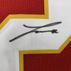 Framed Autographed/Signed Tyrann Mathieu 35x39 Kansas City Red Football Jersey JSA COA