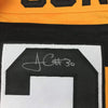 Framed Autographed/Signed James Conner 35x39 Pittsburgh Bumble Bee Football Jersey JSA COA
