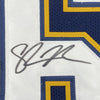 Autographed/Signed Shawne Merriman San Diego Dark Blue Football Jersey Beckett BAS COA