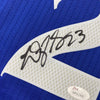Framed Autographed/Signed Draymond Green 35x39 Golden State Blue Basketball Jersey JSA COA