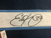 Framed Autographed/Signed Eddie George 35x39 Tennessee Titans Dark Blue Football Jersey JSA COA