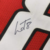 Framed Autographed/Signed Lamar Jackson 35x39 Louisville Red College Football Jersey JSA COA