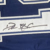 Framed Autographed/Signed Deion Sanders 35x39 Dallas Blue Football Jersey Beckett BAS COA