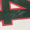 Framed Autographed/Signed Giannis Antetokounmpo 35x39 Milwaukee Retro White Basketball Jersey PSA/DNA COA