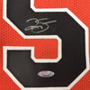 Framed Autographed/Signed Ralph Sampson 35x39 Virginia Orange College Basketball Jersey Tristar COA