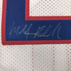 Framed Autographed/Signed Micheal Ray Richardson 35x39 New York White Basketball Jersey PSA/DNA COA