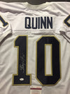 Autographed/Signed Brady Quinn Notre Dame Fighting Irish White Football Jersey JSA COA