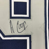 Framed Autographed/Signed Amari Cooper 35x39 Dallas Retro Dark Blue Football Jersey JSA COA