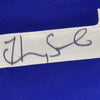 Framed Autographed/Signed Hope Solo 35x39 United States USA Blue Soccer Jersey JSA COA