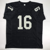 Autographed/Signed Jim Plunkett Oakland Black Football Jersey JSA COA