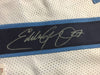 Framed Autographed/Signed Eddie George 35x39 Tennessee Titans White Football Jersey JSA COA
