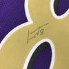 Autographed/Signed Lamar Jackson Baltimore Color Rush Football Jersey JSA COA