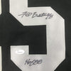 Framed Autographed/Signed Fred Biletnikoff HOF 88 35x39 Oakland Black Football Jersey JSA COA