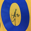 Framed Autographed/Signed Stephen Steph Curry 35x39 Golden State Chinese Heritage Yellow Basketball Jersey JSA COA/LOA
