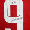 Framed Autographed/Signed Robert Lewandowski 35x39 FC Bayern Munich Red Soccer Futbol Jersey Beckett BAS COA