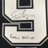 Framed Autographed/Signed Tony Parker Finals MVP 07 35x39 San Antonio Black Basketball Jersey JSA COA
