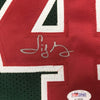 Framed Autographed/Signed Sidney Moncrief 35x39 Milwaukee Green/Red Basketball Jersey PSA/DNA COA