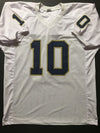 Autographed/Signed Brady Quinn Notre Dame Fighting Irish White Football Jersey JSA COA