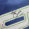 Framed Autographed/Signed Kristaps Porzingis 35x39 Dallas Blue Basketball Jersey PSA/DNA COA
