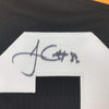 Framed Autographed/Signed James Conner 35x39 Pittsburgh Retro Black Football Jersey JSA COA