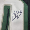 Framed Autographed/Signed Chris Long 35x39 Philadelphia Black Football Jersey JSA COA