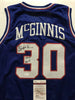 Autographed/Signed George McGinnis HOF 17 Philadelphia Blue Basketball Jersey JSA COA by Hall of Fame Sports Memorabilia