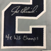 Framed Autographed/Signed Joe Girardi 4x WS Champs 35x39 New York Grey Baseball Jersey JSA COA