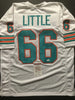 Autographed/Signed Larry Little HOF 93  Miami White Football Jersey JSA COA