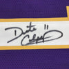 Framed Autographed/Signed Daunte Culpepper 35x39 Minnesota Purple Football Jersey Schwartz Sports COA Holo Only