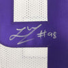 Framed Autographed/Signed Linval Joseph 35x39 Minnesota White Football Jersey JSA COA