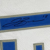 Framed Autographed/Signed Jalen Brunson 35x39 Dallas White Basketball Jersey JSA COA