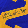 Framed Autographed/Signed Eric Dickerson 35x39 HOF 99 Los Angeles LA Blue Football Jersey Beckett BAS COA