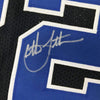 Framed Autographed/Signed Christian Laettner 35x39 Duke Blue Devils Black College Basketball Jersey JSA COA