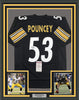 Framed Autographed/Signed Maurkice Pouncey 35x39 Pittsburgh Black Football Jersey JSA COA