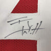 Framed Autographed/Signed TJ T.J. Watt 35x39 Wisconsin Red College Football Jersey JSA COA
